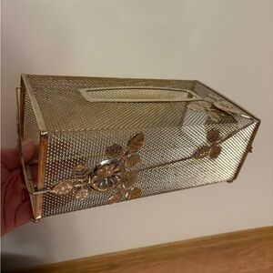 Vintage Brass Tissue Box Holder